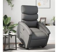 VIDAXL Fauteuil Inclinable - Gris Similicuir