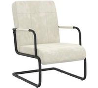 VIDAXL Chaise cantilever - Blanc crème