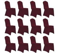 vidaXL Stoelhoezen stretch 12 st bordeauxrood279093 Rouge G