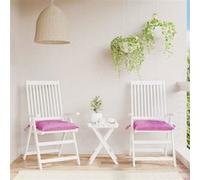 vidaXL Coussins de chaise lot de 2 rose 40x40x7 cm tissu