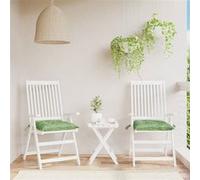 vidaXL Coussins de chaise lot de 2 - Motif feuilles
