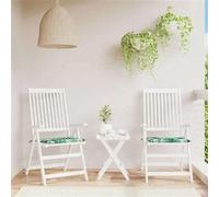 vidaXL Coussins de Chaise Lot de 2 Motif de Feuilles 50x50x4 cm Tissu, Coussin, Coussin d'extérieur, Coussin de Chaise, Coussin de canapé