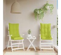 vidaXL Stoelkussens 2 st hoge rug oxford stof heldergroen377635 Vert G