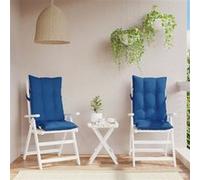 vidaXL Stoelkussens 2 st hoge rug oxford stof koningsblauw377632 Bleu G