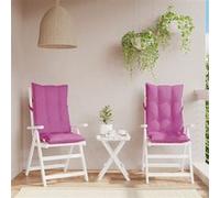Coussins de chaise à dossier haut lot de 2 rose tissu oxford