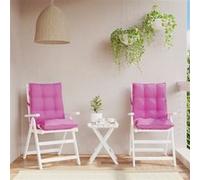vidaXL Stoelkussens 2 st lage rug oxford stof roze377731 G