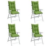 vidaXL Stoelkussens 4 st hoge rug 120x50x7 cm stof gemÃªleerd groen4002362 Vert G