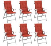 vidaXL Lot de 6 – Rouge