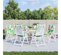 vidaXL Coussins de chaise à dossier haut Lot de 6 – Imperméables, anti-glisse – Multicolore