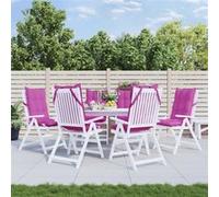 vidaXL Coussins de chaise 377664 – Lot de 6, dossier haut, tissu Oxford antidérapant, rose