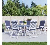 vidaXL Lot de 6 Coussins de Chaise à Dossier Haut, Galette de Siège Imperméable, Coussin de Jardin, Décoration d'Extérieur 378613