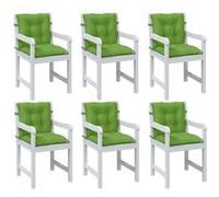 vidaXL Stoelkussens 6 st lage rug 100x50x7 cm stof gemÃªleerd groen4002396 G