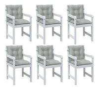 vidaXL Coussins de chaise basse 6 pcs. Melange gris clair 100x50x7cm Tissu