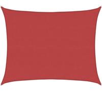 vidaXL Store d'ombrage 160 g/m² HDPE rouge 6x7 m