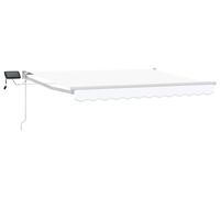 vidaXL Store à bras articulés manuel avec LED, blanc, 2,5 x 2 m