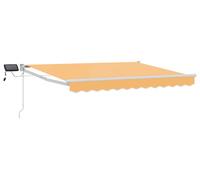 vidaXL Store à bras articulés manuel avec LED, couleur sable