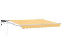 vidaXL Store à bras articulés manuel avec LED, couleur sable