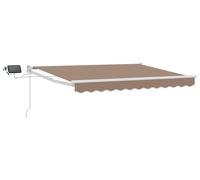 vidaXL Store à bras articulés manuel avec LED, couleur taupe