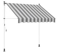 vidaXL Store à enroulement manuel, anthracite et blanc, 250 cm