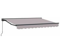 vidaXL Store à enroulement manuel Gris clair 3,5 x 2 m