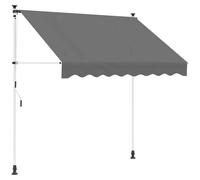 vidaXL Store à enroulement manuel Gris clair 300 cm