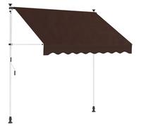 vidaXL Store à enroulement manuel, marron, 350 cm