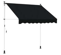 vidaXL Store à enroulement manuel Noir 250 cm