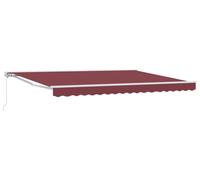 vidaXL Auvent rétractable Manuel Bordeaux 5 × 3,5 m