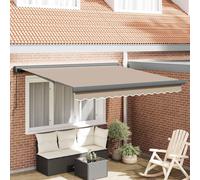 vidaXL Store à enrouleur beige 300 x 250 cm en lin et aluminium