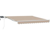 vidaXL Store à enrouleur beige 350 x 250 cm, toile et aluminium