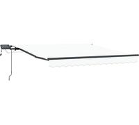 vidaXL Store à enrouleur blanc 300 x 250 cm, toile et aluminium
