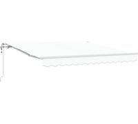 vidaXL Store à enrouleur blanc 300 x 250 cm, toile et aluminium