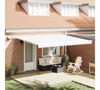 vidaXL Store à enrouleur blanc 450 x 350 cm en tissu et aluminium