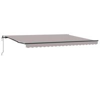 vidaXL Store à enrouleur gris clair 450 x 350 cm en tissu et aluminium