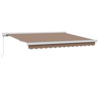 vidaXL Store à enrouleur taupe 300 x 250 cm en lin et aluminium