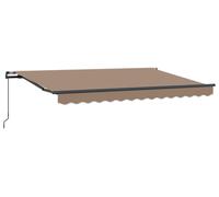 vidaXL Store à enrouleur taupe 400 x 300 cm en polyester et aluminium