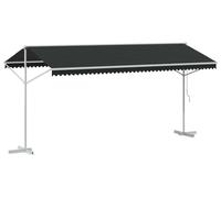 vidaXL, store à l'unité, 5 x 3 mètres, polyester, anthracite