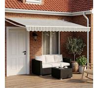 vidaXL Store à rallonge anthracite et blanc 4 x 2 m
