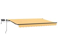 vidaXL Store rétractable à rallonge couleur sable 300 x 250 cm Tissu et aluminium