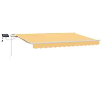 vidaXL Store à rallonge couleur sable 400 x 300 cm en tissu et aluminium