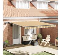 vidaXL Store à rallonge multicolore 400 x 300 cm en tissu et aluminium