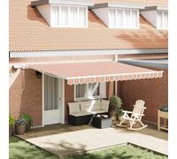 vidaXL Store à rallonge multicolore 450 x 350 cm en tissu et aluminium