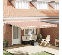 vidaXL Store à rallonge multicolore 450 x 350 cm en tissu et aluminium