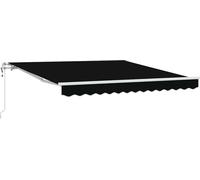 vidaXL Store à rallonge noir 350 x 250 cm en tissu et aluminium