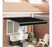 vidaXL Store manuel rétractable 350 x 250 cm toile et aluminium noir