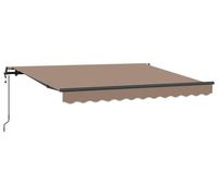 vidaXL Store à rallonge taupe 400 x 350 cm en tissu et aluminium
