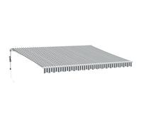 vidaXL Store rétractable automatique 450x350 cm anthracite et blanc