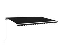 vidaXL Store automatique avec capteur de vent LED 500x300 cm Anthracite