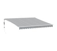 vidaXL Store automatique avec LED Anthracite & Blanc 400x350 cm