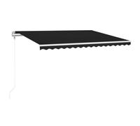 vidaXL Store automatique avec LED & capteur de vent 400x300 cm Anthracite